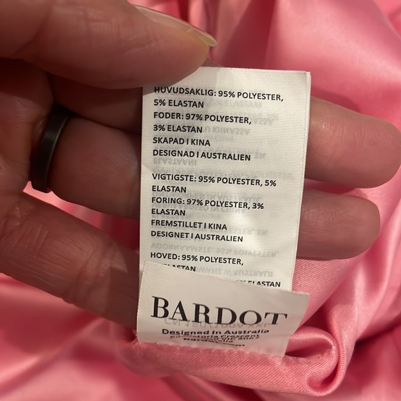NWOT BARDOT TAILORED MIDI DRESS IN PINK SORBT Size 12/XL - Picture 14 of 14